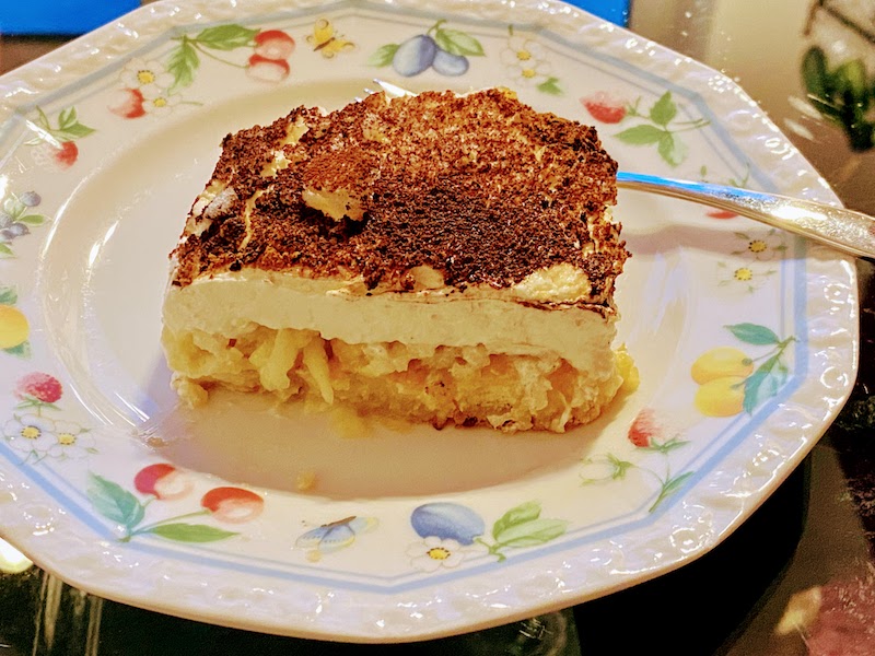 Der Apfeltraum á la Tiramisu schmeckt auch Kindern wenn Sie den Calvados weglassen.